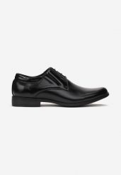 Czarne Półbuty Calorephis. Czarne eleganckie półbuty Born2be, ze skóry, eleganckie, z okrągłym noskiem, bez zapięcia. Za 119.99 zł.