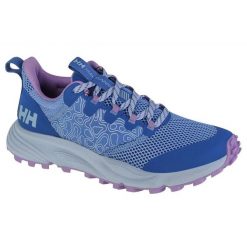 Buty Helly Hansen Featherswift Trail W 11787-627 niebieskie. Niebieskie obuwie sportowe damskie bez wzorów, z materiału, do biegania. Za 451.71 zł.