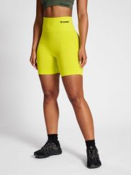 Szorty damskie Hummel Tif bezszwowe. Zielone szorty sportowe damskie Hummel, s, bez wzorów, z elastanu, na fitness i siłownię. Za 117.00 zł.