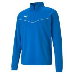 Bluza piłkarska męska Puma teamRISE 1 4 Zip Top. Białe bluzy męskie Puma, l, bez wzorów, bez kaptura, do piłki nożnej. Za 142.00 zł.