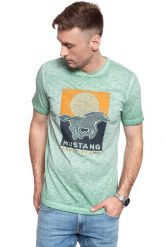 MUSTANG T SHIRT Alex C Print 1009524 6398. T-shirty męskie Mustang, m, bez wzorów, bez kołnierzyka. W wyprzedaży za 39.99 zł.
