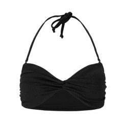 Damski top do kostiumu kąpielowego Athlecia Larinie. Czarne topy damskie Athlecia, bez wzorów, bez kołnierzyka, bez ramiączek. Za 168.50 zł.