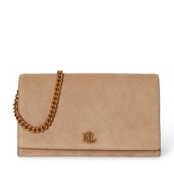 Torebka LAUREN RALPH LAUREN. Brązowe torebki do ręki damskie Lauren Ralph Lauren, bez wzorów, wizytowe, bez dodatków. Za 949.99 zł.