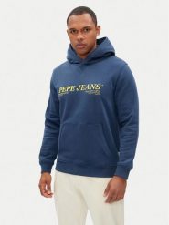 Pepe Jeans Bluza Dylan PM582755 Niebieski Regular Fit. Niebieskie bluzy męskie Pepe Jeans, m, bez wzorów, z jeansu, bez kaptura. Za 249.99 zł.