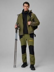 4F Spodnie trekkingowe szybkoschnące męskie - khaki S. Brązowe spodnie materiałowe męskie 4f, l, bez wzorów, z materiału. Za 399.99 zł.