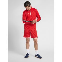 Bluza Hummel demi-zip hmlAUTHENTIC. Czerwone bluzy męskie Hummel, m, bez wzorów, z materiału, bez kaptura. Za 160.00 zł.