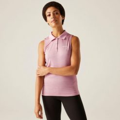 Tima II damska koszulka. Fioletowe koszulki sportowe damskie Regatta, bez wzorów, bez kołnierzyka, bez ramiączek. Za 133.00 zł.