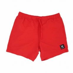 Szybkoschnący kostium kąpielowy – Volley – Szorty kąpielowe / Męskie (czerwone). Czerwone krótkie spodenki sportowe męskie SURF MONKEY, l, bez wzorów, z materiału, do pływania. Za 179.95 zł.