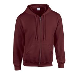 Bluza Z Kapturem Dla Dorosłych Unisex Heavy Blend Full Zip. Brązowe bluzy męskie Gildan, m, bez wzorów, z kapturem. Za 121.99 zł.