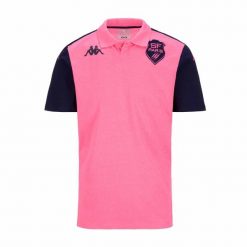 Polo Stade Français Abiangy 8 2024/25. Czerwone koszulki polo męskie Kappa, m, bez wzorów, bez ramiączek. Za 259.50 zł.