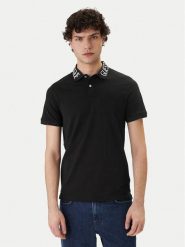 Guess Polo M6GP66 K3070 Czarny Slim Fit. Czarne koszulki polo męskie Guess, m, z aplikacjami, z bawełny, bez ramiączek. Za 269.99 zł.