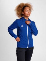 Damska bluza dresowa z kapturem Hummel Authentic Pl. Niebieskie bluzy damskie Hummel, xs, bez wzorów, z dresówki, z kapturem. Za 250.05 zł.