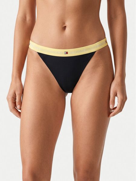 Tommy Hilfiger Komplet stringów UW0UW06518 Czarny. Czarne stringi damskie Tommy Hilfiger, m, bez wzorów, z bawełny. Za 169.99 zł.