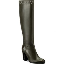 Kozaki EVA MINGE - Izabelle 2P 17SF1372248EF 115. Zielone kozaki damskie Eva Minge, ze skóry. W wyprzedaży za 349.00 zł.