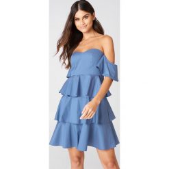 NA-KD Boho Sukienka mini z odkrytymi ramionami - Blue. Sukienki damskie marki NA-KD Boho. Za 161.95 zł.