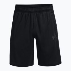 Spodenki koszykarskie męskie Under Armour Baseline 10In. Czarne krótkie spodenki sportowe męskie Under Armour, m, bez wzorów, do koszykówki. Za 89.99 zł.