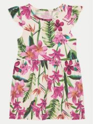 Guess Sukienka letnia K5GK14 K6YW4 Kolorowy Regular Fit. Sukienki dla dziewczynek Guess, na lato, z aplikacjami, z bawełny, bez ramiączek. Za 109.99 zł.