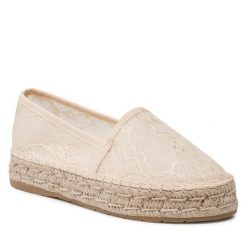 Espadryle DeeZee. Brązowe espadryle damskie DeeZee, bez wzorów, bez obcasa, bez zapięcia. Za 99.99 zł.