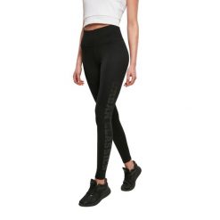 Legging kobieta z wysoką talią Urban Classics. Czarne legginsy damskie Urban Classics, bez wzorów. Za 183.50 zł.