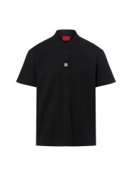 HUGO koszulka polo - Deabono Mężczyźni Bawełna (100%) czarny, L. Czarne koszulki polo męskie Hugo, l, bez wzorów, z bawełny, sportowe, bez ramiączek. Za 379.95 zł.