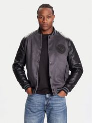 Guess Kurtka bomber M5BL2B K1062 Szary Regular Fit. Szare kurtki męskie Guess, m, z aplikacjami, z syntetyku, bez kaptura. Za 559.99 zł.