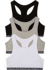 Biustonosz bustier z miękką bawełną (3 szt.). Czarne t-shirty i topy dla dziewczynek bonprix, bez wzorów, z bawełny, bez ramiączek. Za 59.99 zł.