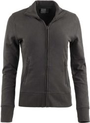 Damska bluza Promodoro Jacket ze stójką szara. Szare bluzy damskie VOODOO, xl, bez wzorów, z bawełny, bez kaptura. Za 73.68 zł.