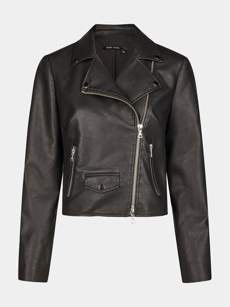 Marc Aurel Kurtka z imitacji skóry 3810 2021 93263 Czarny Slim Fit. Czarne kurtki damskie Marc Aurel, bez wzorów, ze skóry, bez kaptura. Za 759.99 zł.