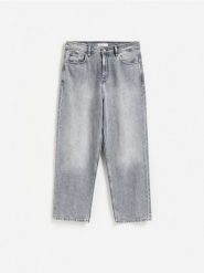 Jeansy baggy tapered - jasnoszary. Szare jeansy męskie Reserved. Za 159.99 zł.