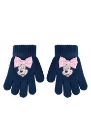 Mickey&Friends Rękawiczki ACCCS-AW24-340DSTC Granatowy. Niebieskie rękawiczki dziecięce Mickey&Friends, bez wzorów, z dzianiny. Za 29.99 zł.