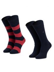 Tommy Hilfiger Skarpety długie 342021001 Granatowy. Niebieskie skarpety męskie Tommy Hilfiger, bez wzorów, z materiału. Za 59.99 zł.