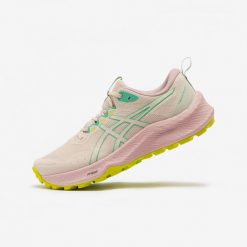 Buty do biegania w terenie damskie ASICS Trabuco Terra 3. Brązowe obuwie sportowe damskie Asics, bez wzorów, do biegania. Za 579.99 zł.