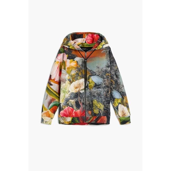 Bluza damska z kapturem Desigual Tessa. Brązowe bluzy damskie Desigual, m, bez wzorów, z materiału, z kapturem. Za 509.30 zł.