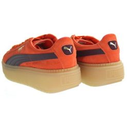 Buty damskie sportowe Puma PLATFORM TRACEBLOCK. Brązowe obuwie sportowe damskie Puma, bez wzorów. W wyprzedaży za 149.00 zł.