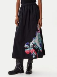 Desigual Spódnica trapezowa Ella Lacroix 25WWFW05 Czarny Regular Fit. Czarne spódnice damskie Desigual, xs, bez wzorów, z bawełny, trapezowe. Za 489.99 zł.