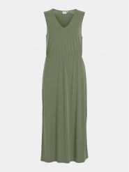 Vila Sukienka letnia Modala 14089488 Zielony Regular Fit. Zielone sukienki damskie Vila, na lato, s, bez wzorów, bez kołnierzyka, bez ramiączek. Za 159.99 zł.