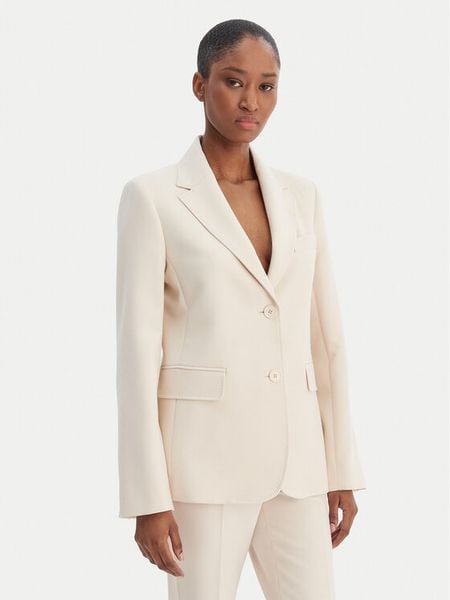 Weekend Max Mara Marynarka Uva 2615041061 Écru Slim Fit. Białe żakiety damskie Weekend Max Mara, bez wzorów, z syntetyku. Za 1,489.00 zł.
