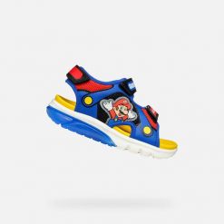 Sandały dla dzieci Geox Ciberdron D. Czerwone sandały chłopięce Geox, bez zapięcia. W wyprzedaży za 241.05 zł.