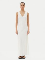 Calvin Klein Sukienka letnia K20K208355 Biały Regular Fit. Białe sukienki damskie Calvin Klein, na lato, bez wzorów, z wiskozy, bez kołnierzyka, bez ramiączek. Za 649.99 zł.