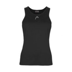 Damski tank top Head Easy Court. Czarne koszulki sportowe damskie Head, bez wzorów, z materiału, bez kołnierzyka, bez ramiączek, tenisowe. Za 199.00 zł.