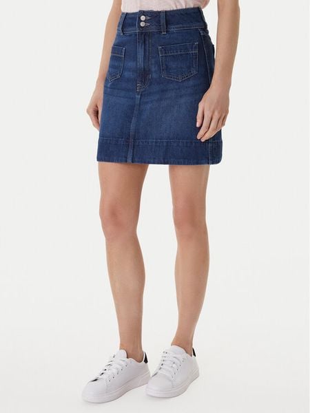 BOSS Spódnica jeansowa 50559404 Niebieski Regular Fit. Niebieskie spódnice damskie Boss, bez wzorów, z bawełny. Za 376.99 zł.