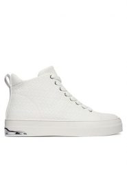 DKNY Trampki Yaser K1611427 Biały. Białe trampki i tenisówki damskie DKNY, bez wzorów, ze skóry, bez zapięcia. Za 579.99 zł.