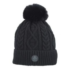 Czapka Peak Mountain Montchat. Czarne czapki i kapelusze damskie Peak Mountain, na zimę, bez wzorów, sportowe. Za 66.45 zł.