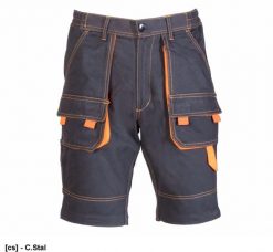 ASKS - BRIXTON SPARK SPODNIE KRÓTKIE 100% BAWEŁNA, BAWEŁNA (100%), 300G/M2, - ciemna stal 64. Krótkie spodenki sportowe męskie Polstar, m, bez wzorów, z bawełny. Za 113.47 zł.