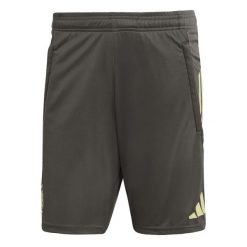 Spodenki treningowe Real Madryt 2025/26. Szare krótkie spodenki sportowe męskie Adidas, m, bez wzorów, do piłki nożnej. Za 197.01 zł.