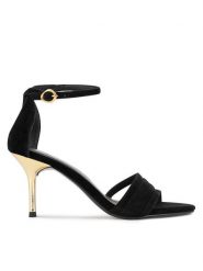 Gino Rossi Sandały NELLY-SLT1527-6 Czarny. Czarne sandały damskie Gino Rossi, bez wzorów, ze skóry, bez obcasa, na szpilce, bez zapięcia. Za 379.99 zł.