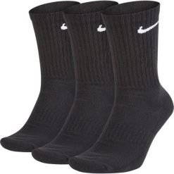Skarpety Nike Everyday Cushioned Crew. Czarne buty sportowe męskie Nike, bez wzorów. Za 56.99 zł.