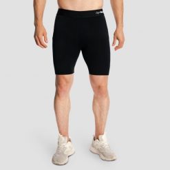 Szorty męskie sporty walki slim czarne Combat. Czarne krótkie spodenki sportowe męskie GYMBEAM, m, bez wzorów, z elastanu, na fitness i siłownię. Za 101.90 zł.