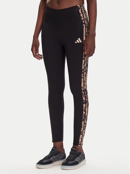 Adidas Legginsy Animal Print 3-Stripes JM1864 Czarny Slim Fit. Czarne legginsy damskie Adidas, xs, bez wzorów, z bawełny. Za 149.99 zł.