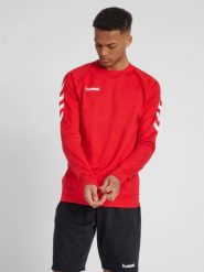 Bluza do piłki ręcznej męska Hummel Go Cotton Sweatshirt. Niebieskie bluzy męskie Hummel, m, bez wzorów, z bawełny, bez kaptura. Za 74.00 zł.